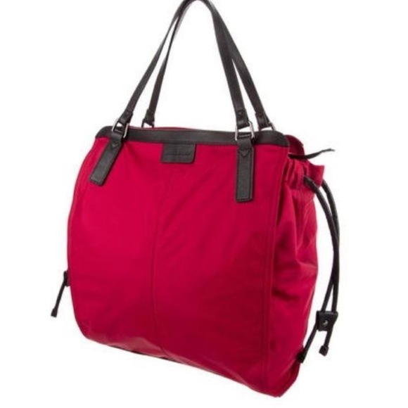 Burberry Handbags - NWT Burberry Small Buckleigh Red Nylon Tote